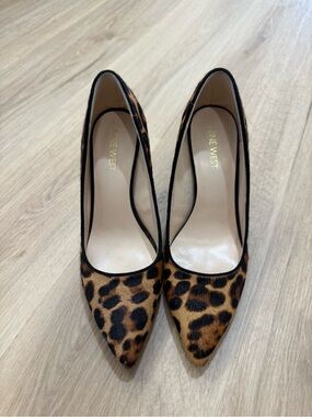 Nine West Leopard-Print Pointed Toe Pumps in Brown and Black